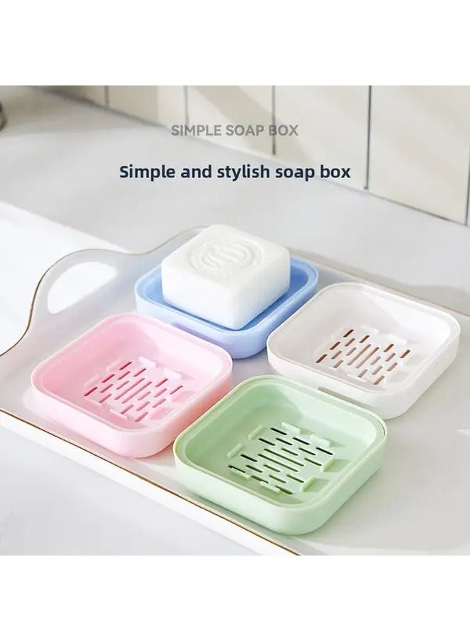 Pink Soap Box with Lid Portable Soap Dish Holder for Shower Kitchen Bathroom - Image 1